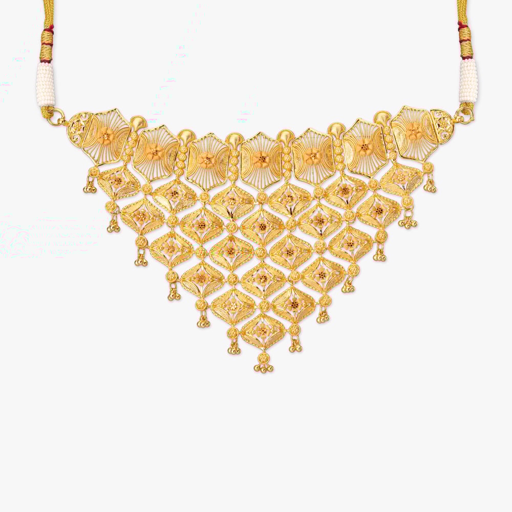 Plume Majesty Gold Necklace Set,,hi-res image number null