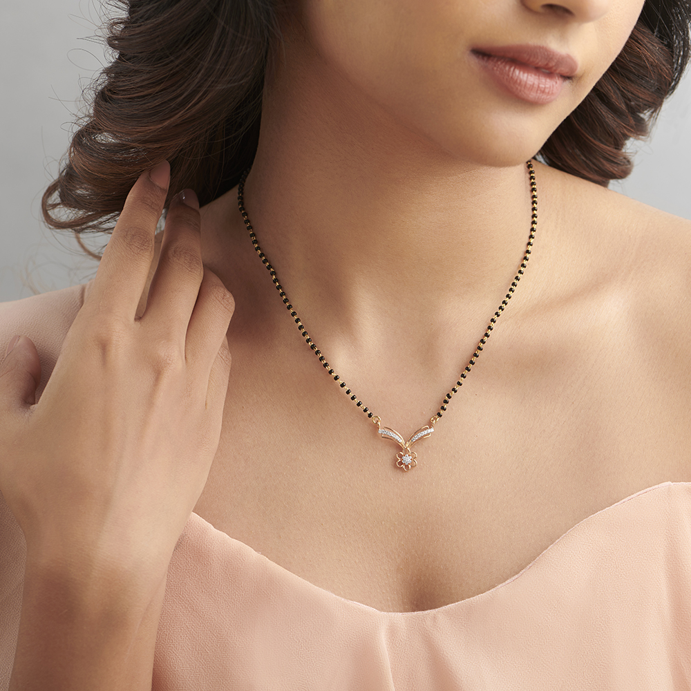 Blooming Lovel Diamond Mangalsutra,,hi-res image number null