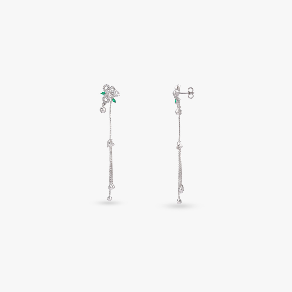 Twinkle Vine Silver Pendant with Chain and Earrings Set,,hi-res image number null