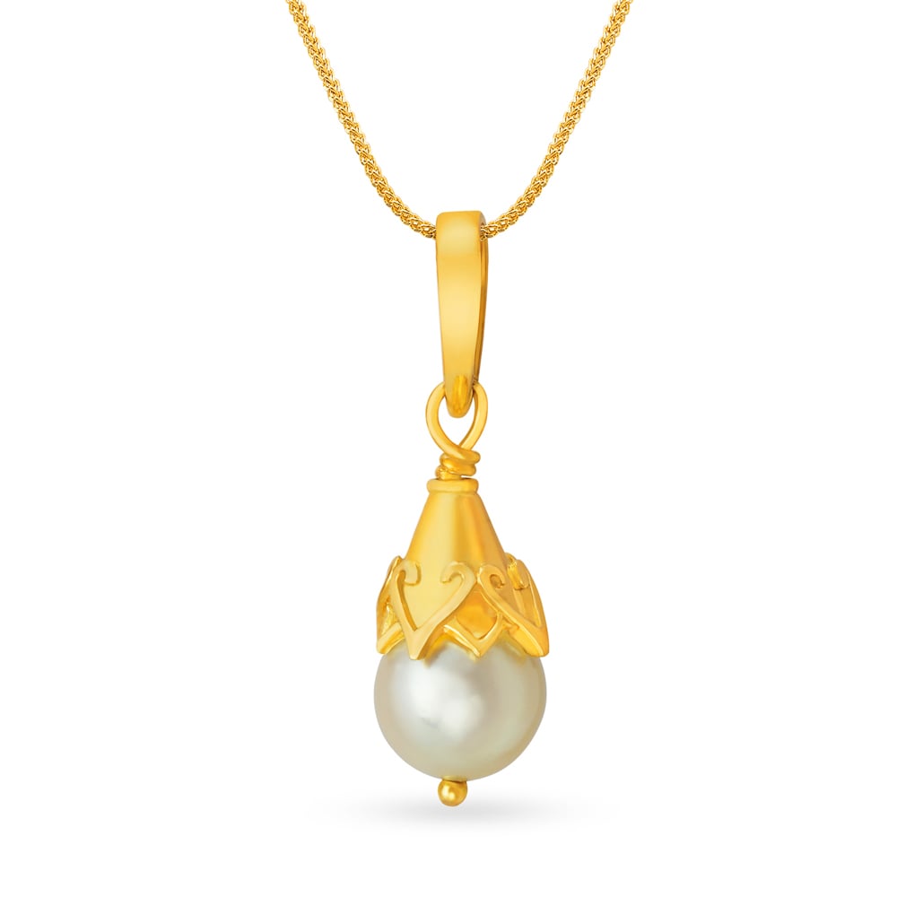 Sterling Silver Keshi Pearl Pendant Necklace | HEIDIJHALE