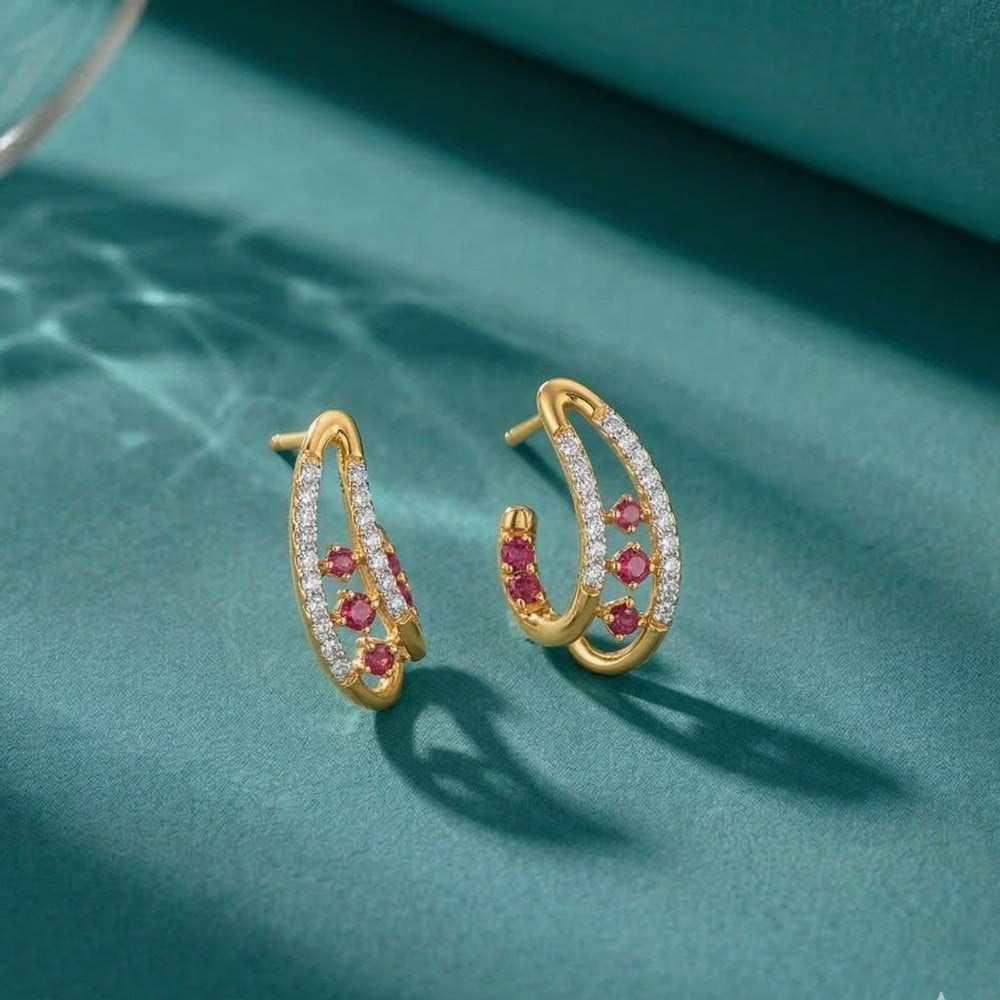 Radiant Arc Diamond Stud Earrings,,hi-res image number null