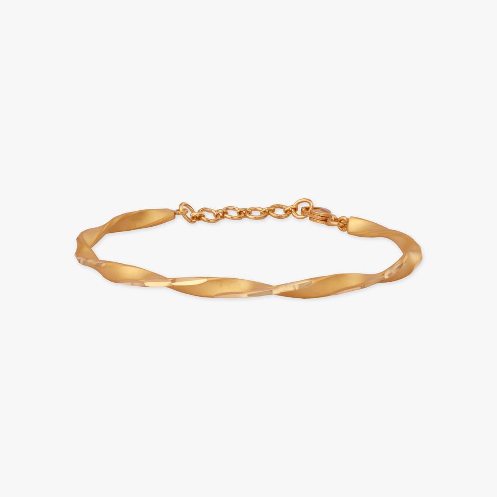 

Gleam Wave Gold Bangle