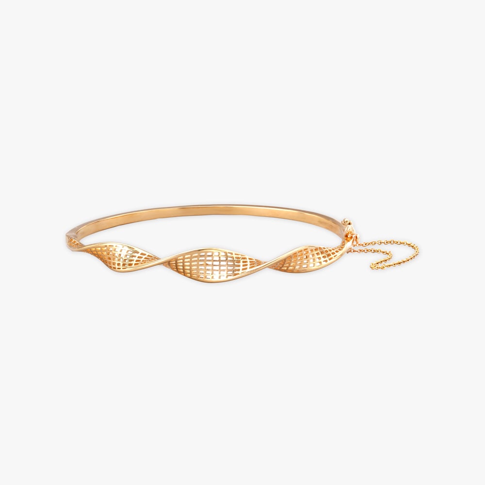 Woven Glow Gold Bangle,,hi-res image number null