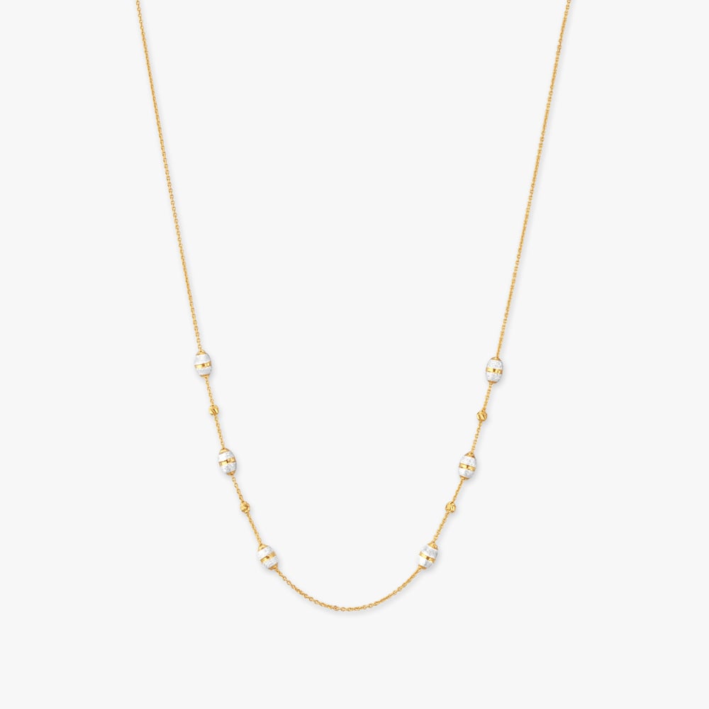 Delicate Beaded Gold Chain,,hi-res image number null