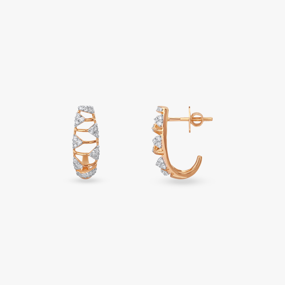 Urban Luxe Diamond Hoop Earrings,,hi-res image number null