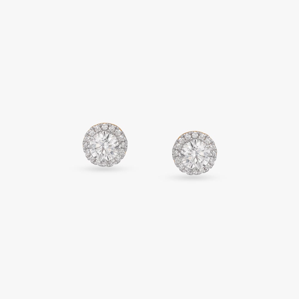 

Crowned Brilliance Solitaire Stud Earrings