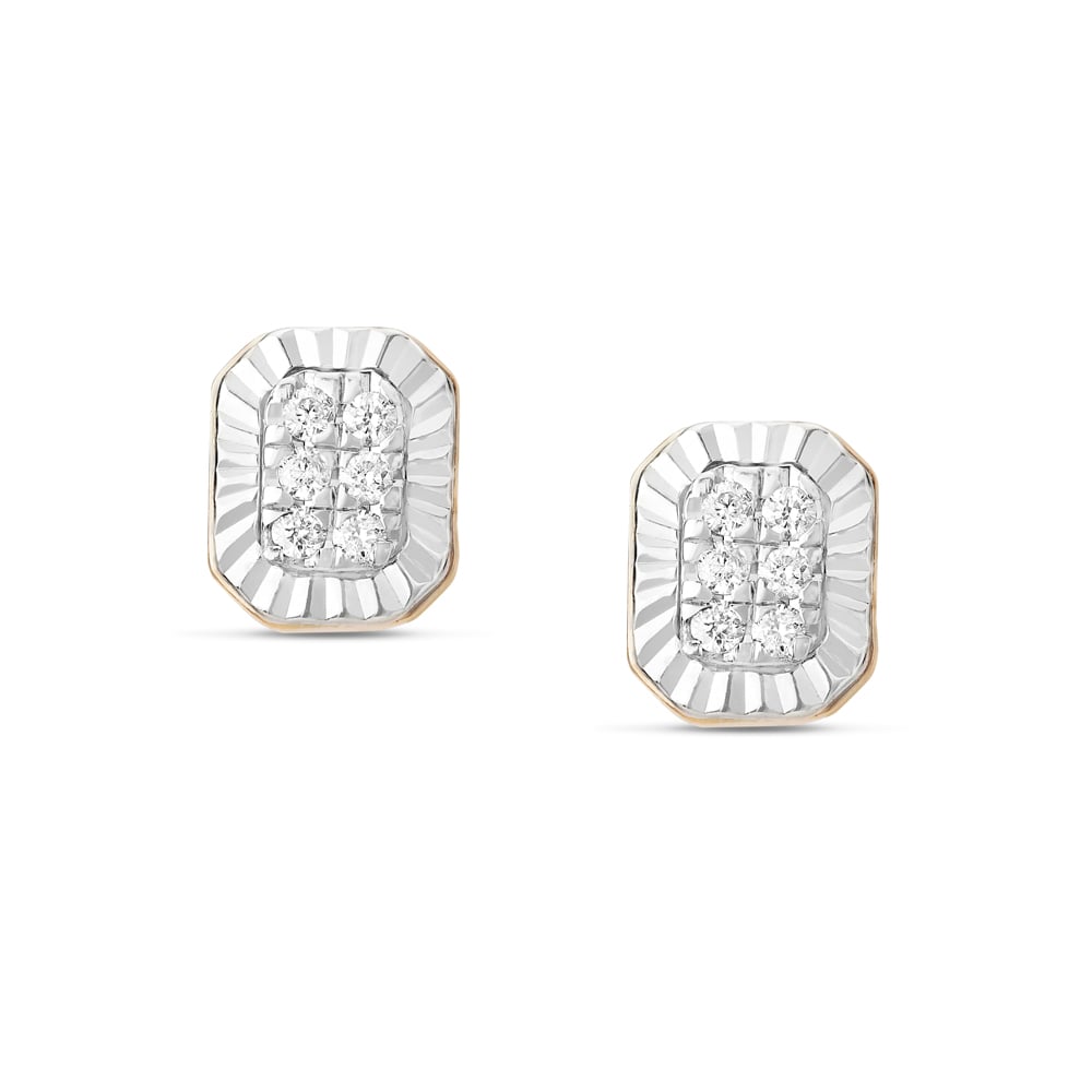 Refined Edge Diamond Stud Earring for Men,,hi-res image number null
