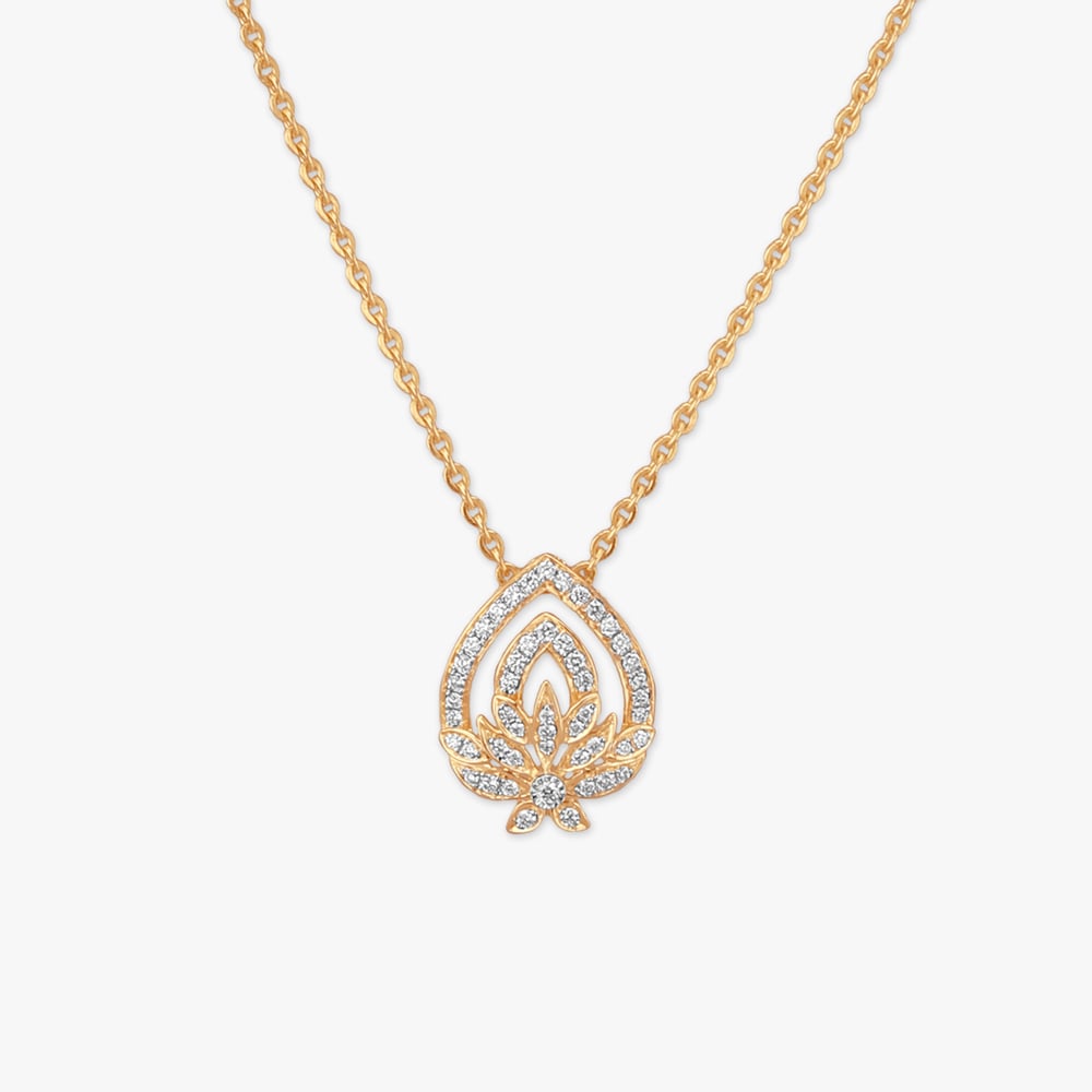 

Radiant Teardrop Diamond Pendant with Chain