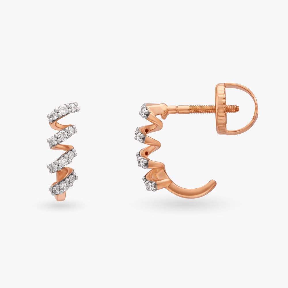 Stylish Spiral Diamond Necklace Set,,hi-res image number null