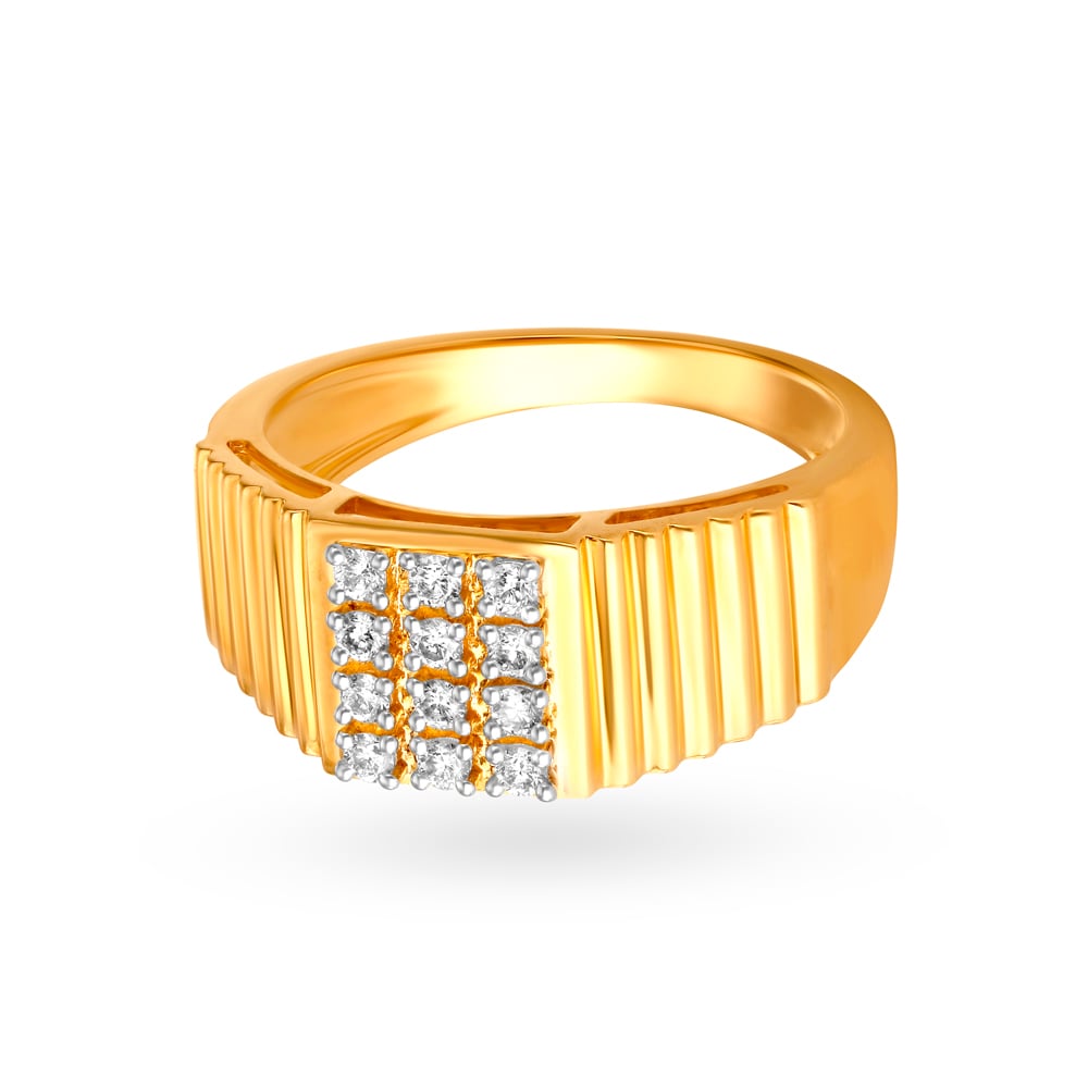 Contemporary Diamond Finger Ring For Men,,hi-res image number null