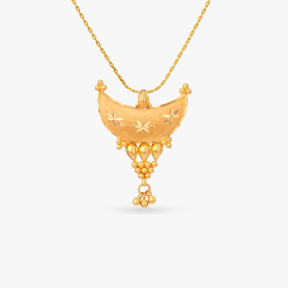 Crescent Glow Gold Pendant,,hi-res image number null