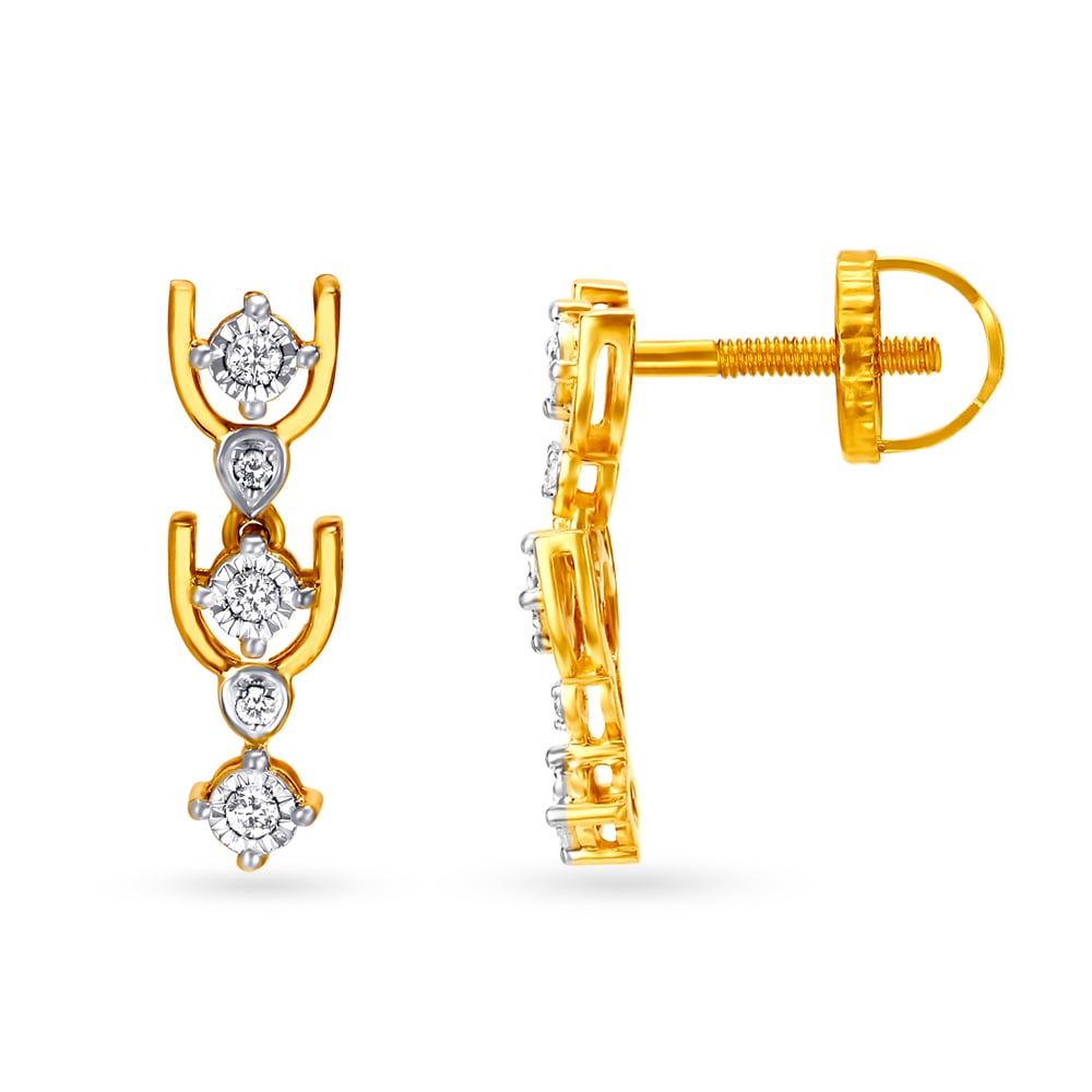 Luxurious Diamond Embellished Gold Necklace Set,,hi-res image number null