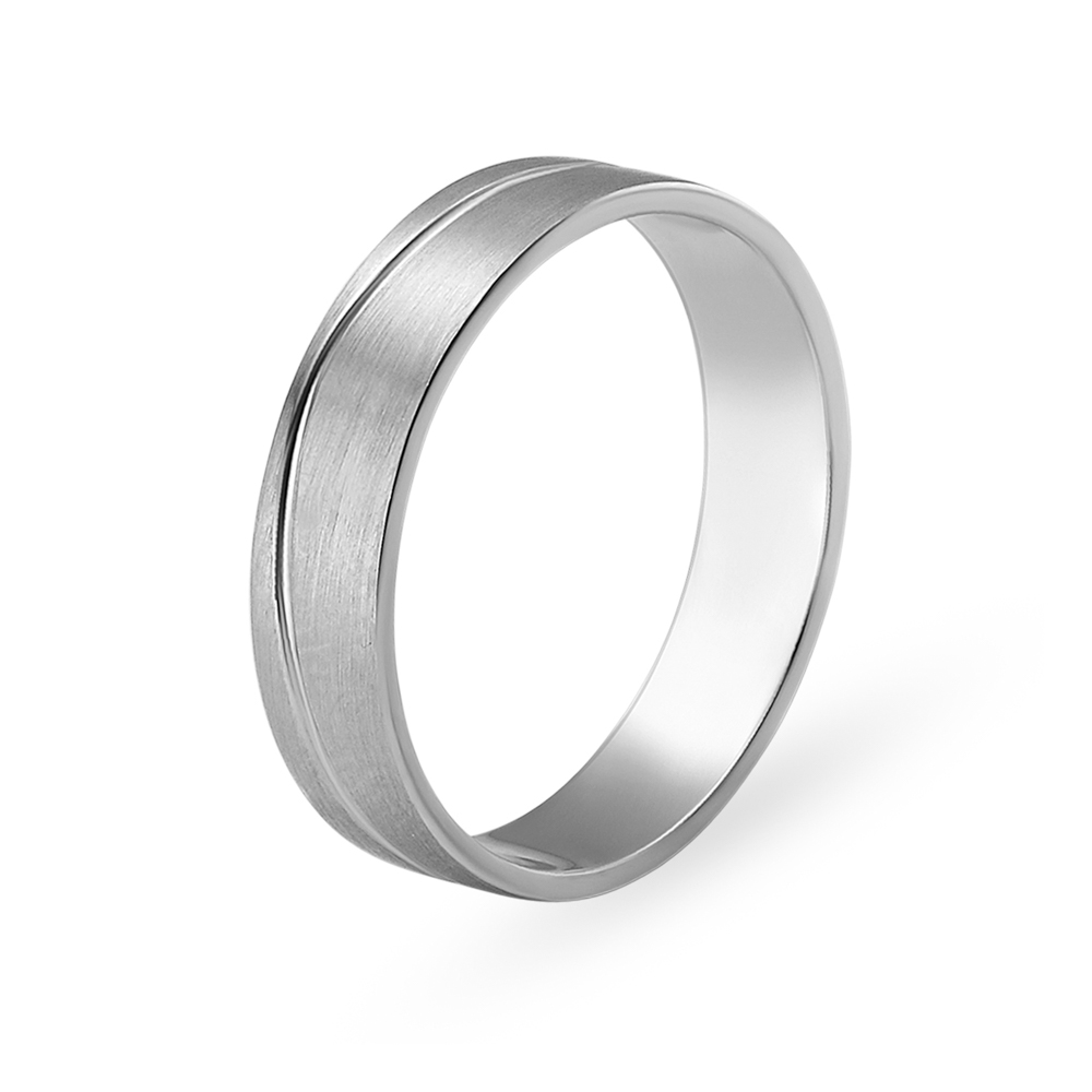 Sleek Platinum Finger Ring for Men,,hi-res image number null