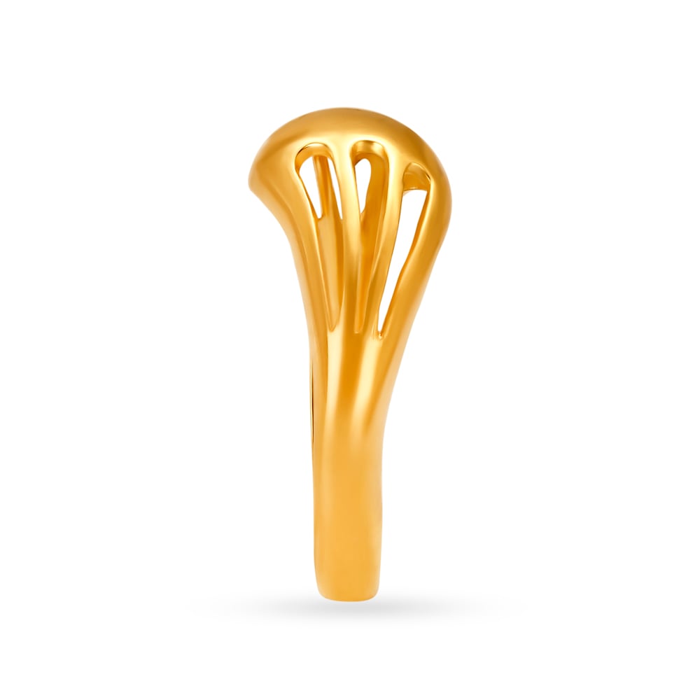 Abstract 22 Karat Yellow Gold Finger Ring,,hi-res image number null