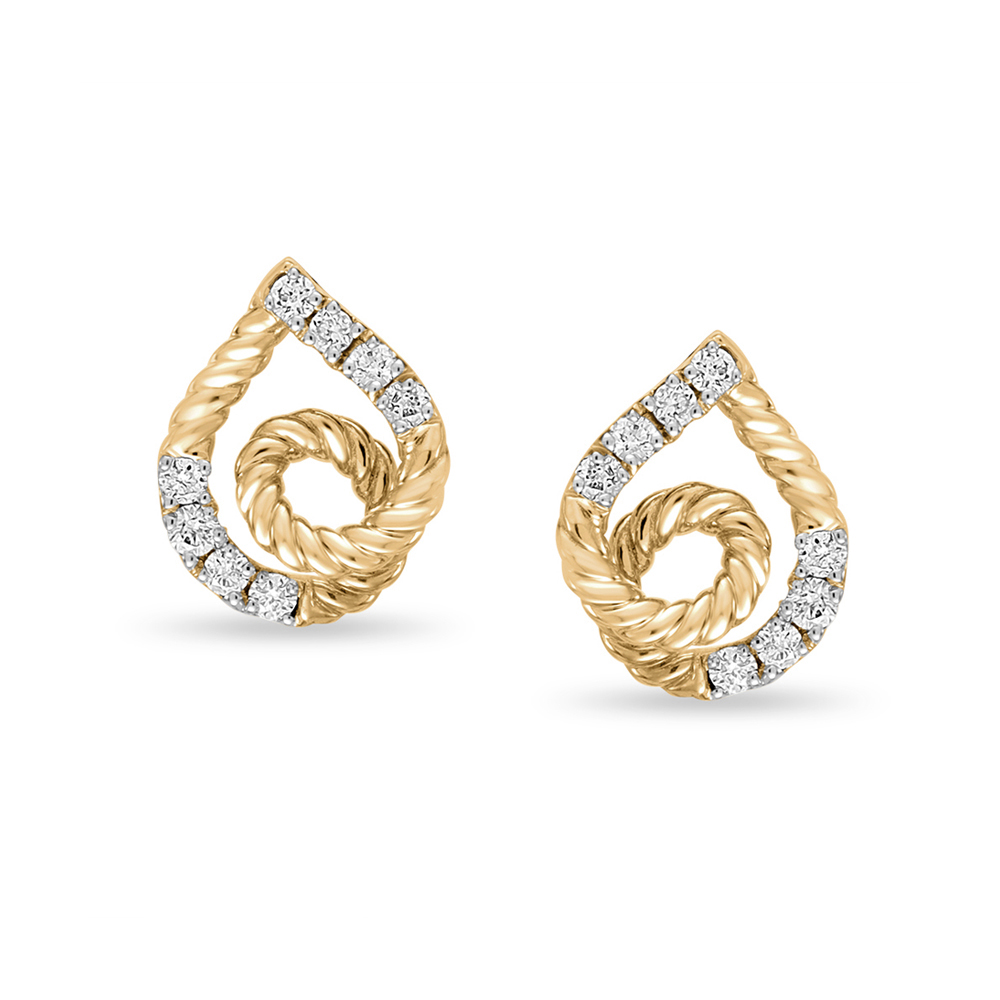 Buy Mia by Tanishq Golden Ray burst 14k Gold Stud Earrings Online At Best  Price @ Tata CLiQ