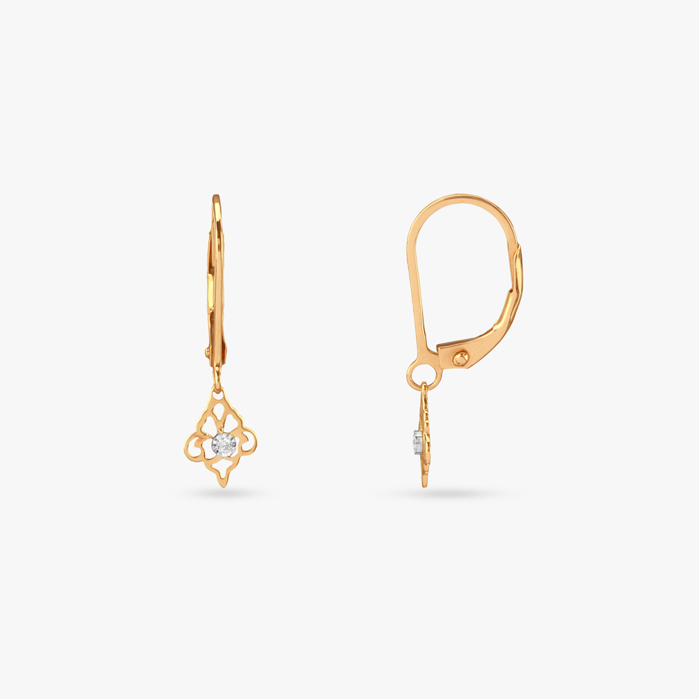 Charmed Elegance Diamond Hoop Earrings for Kids,,hi-res image number null