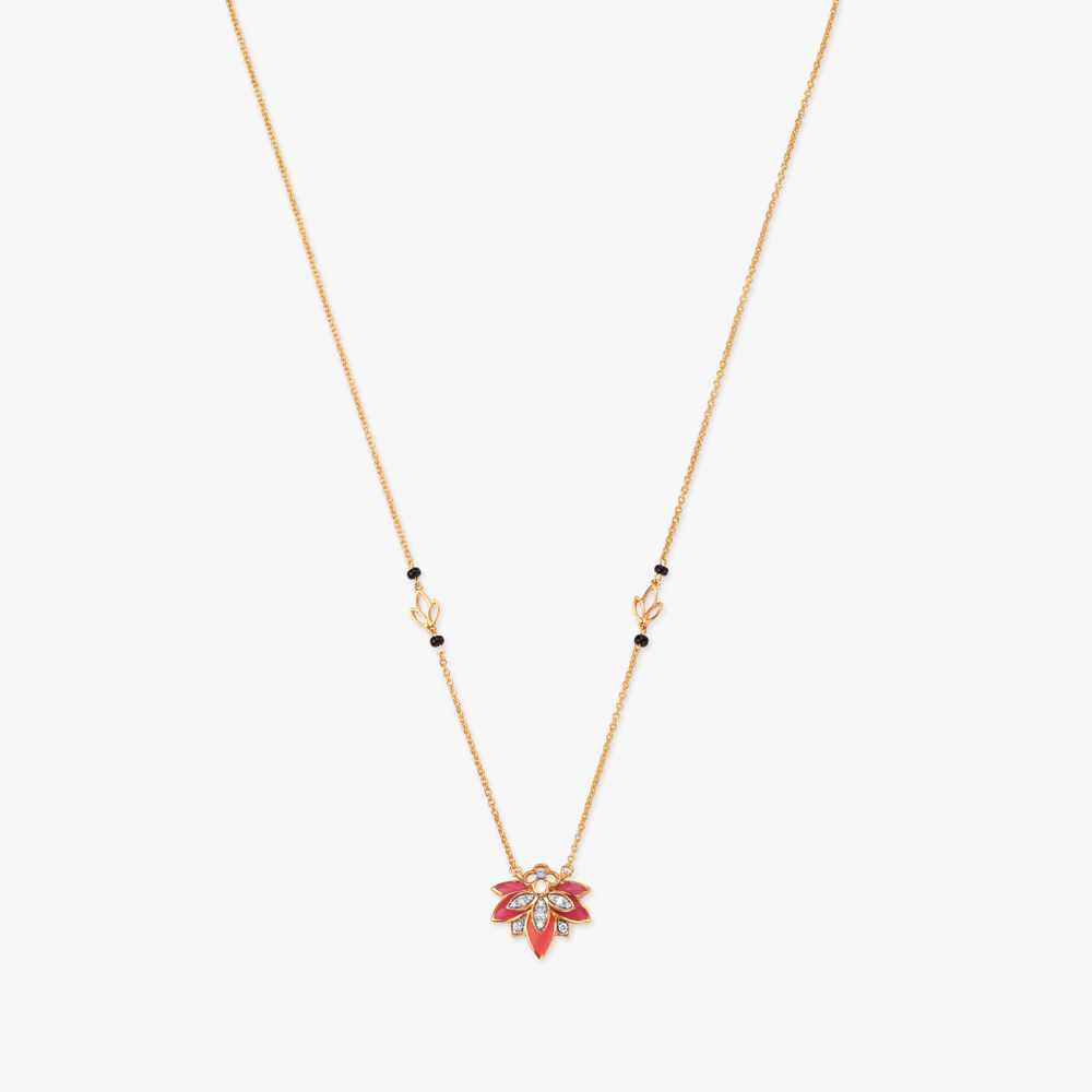 Scarlet Lotus Diamond Mangalsutra,,hi-res image number null