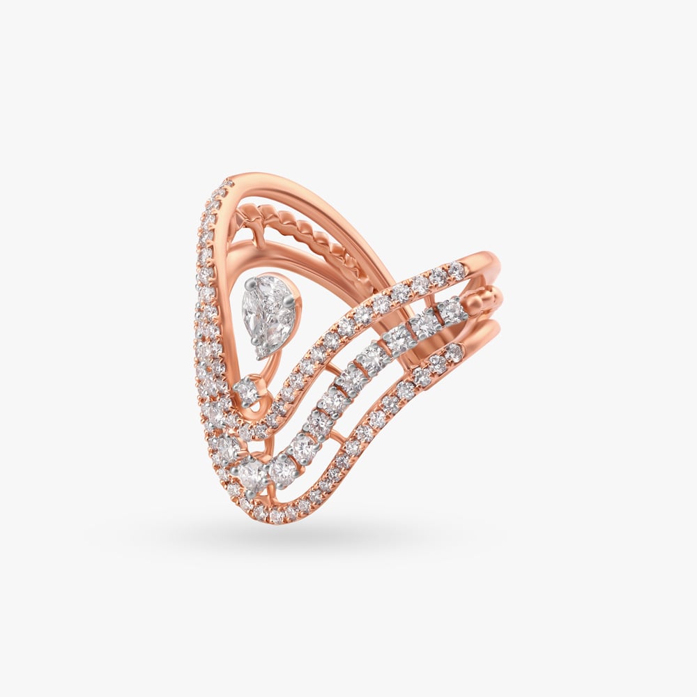 Bois de Rose Ring Pink Gold, White Gold and Diamonds | DIOR