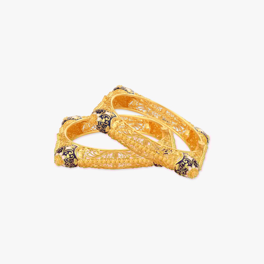 Batik Bijoya Kankan Gold Bangles,,hi-res image number null