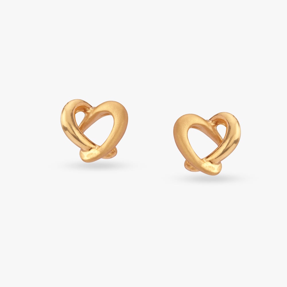 Elegant Gold Stud Earrings,,hi-res image number null