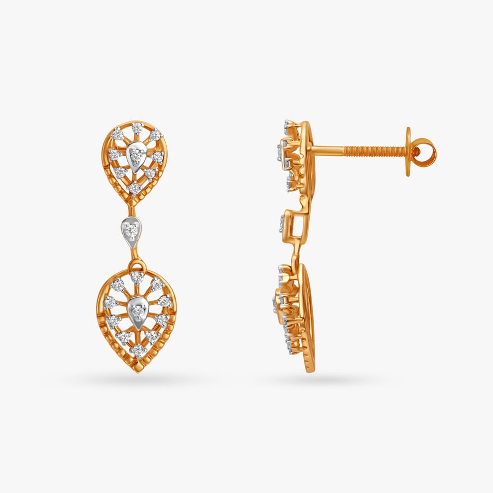 Enchanting Leaves Diamond Necklace Set,,hi-res image number null