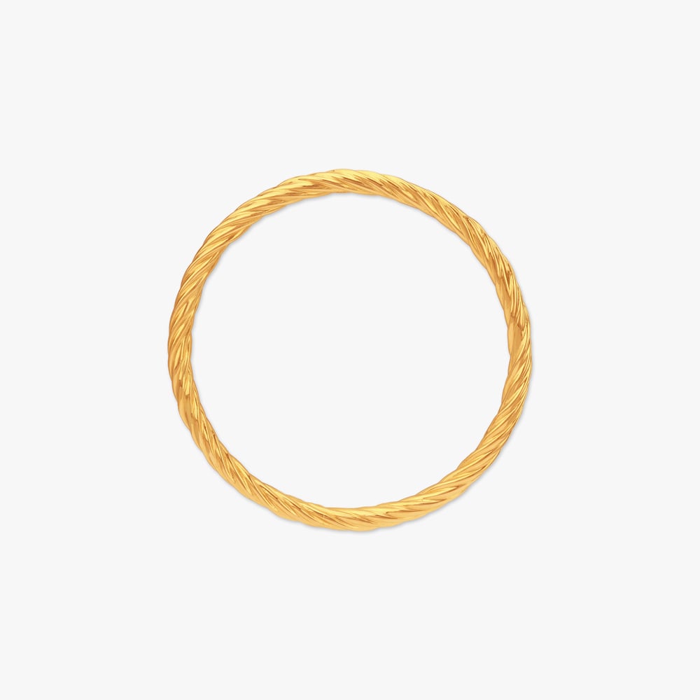 Lustrous Swirl Gold Bangle,,hi-res image number null