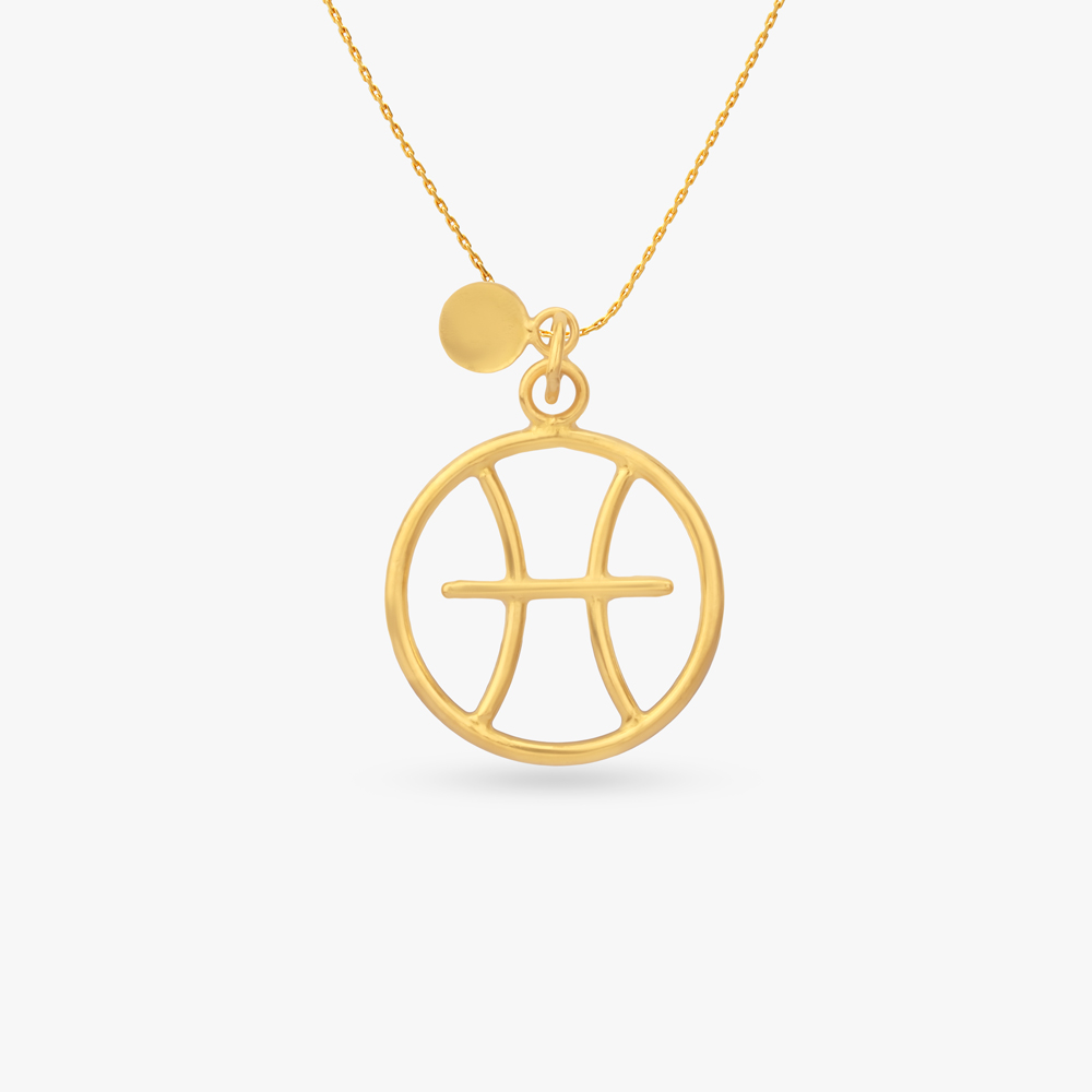 

Pisces Circle Gold Pendant