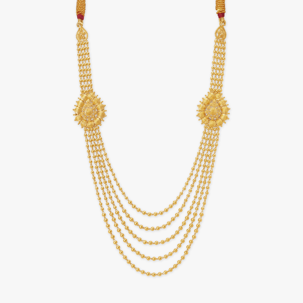 Elegant Five Layer Beaded Necklace Set,,hi-res image number null