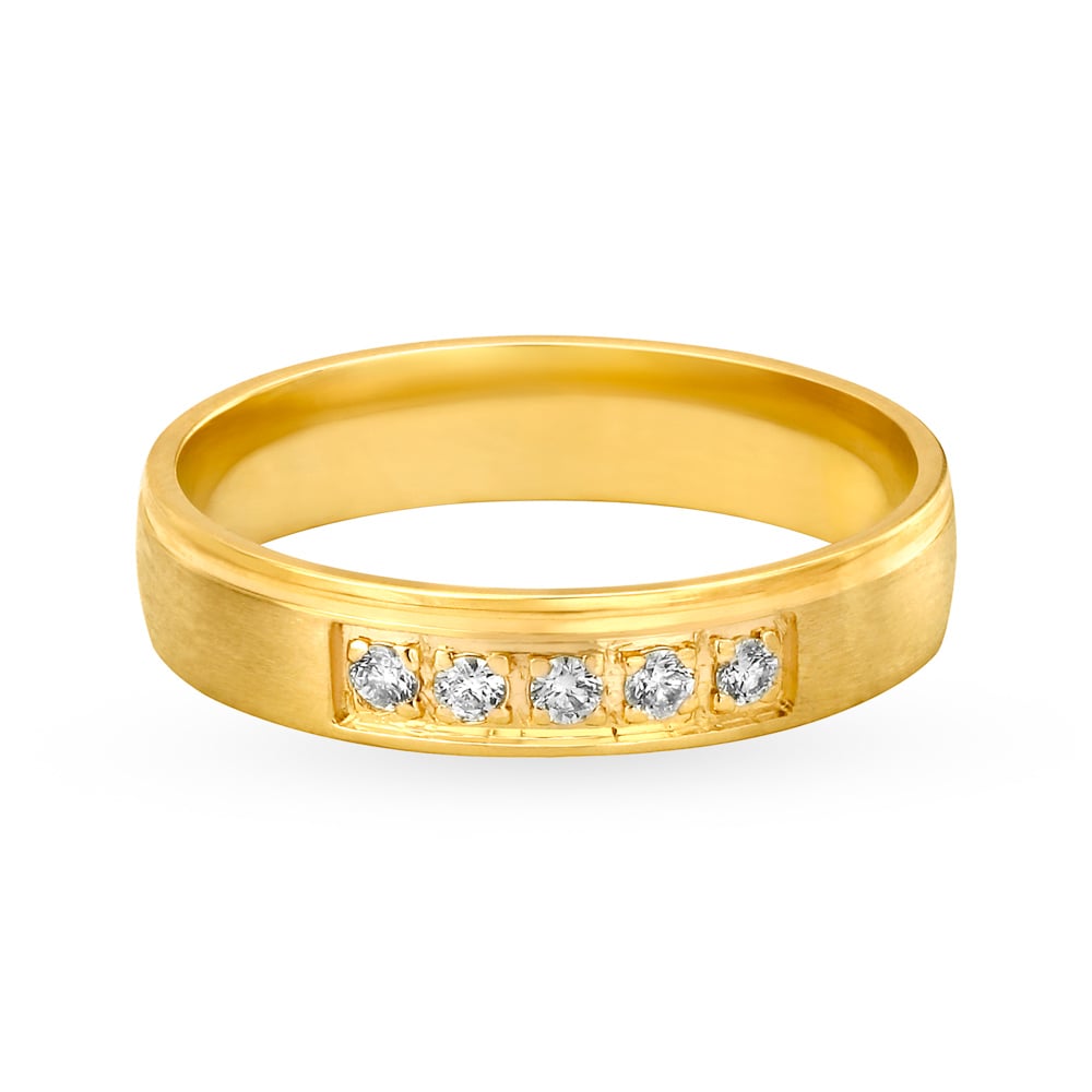 Suave 18 Karat Yellow And White Gold And Diamond Ring,,hi-res image number null