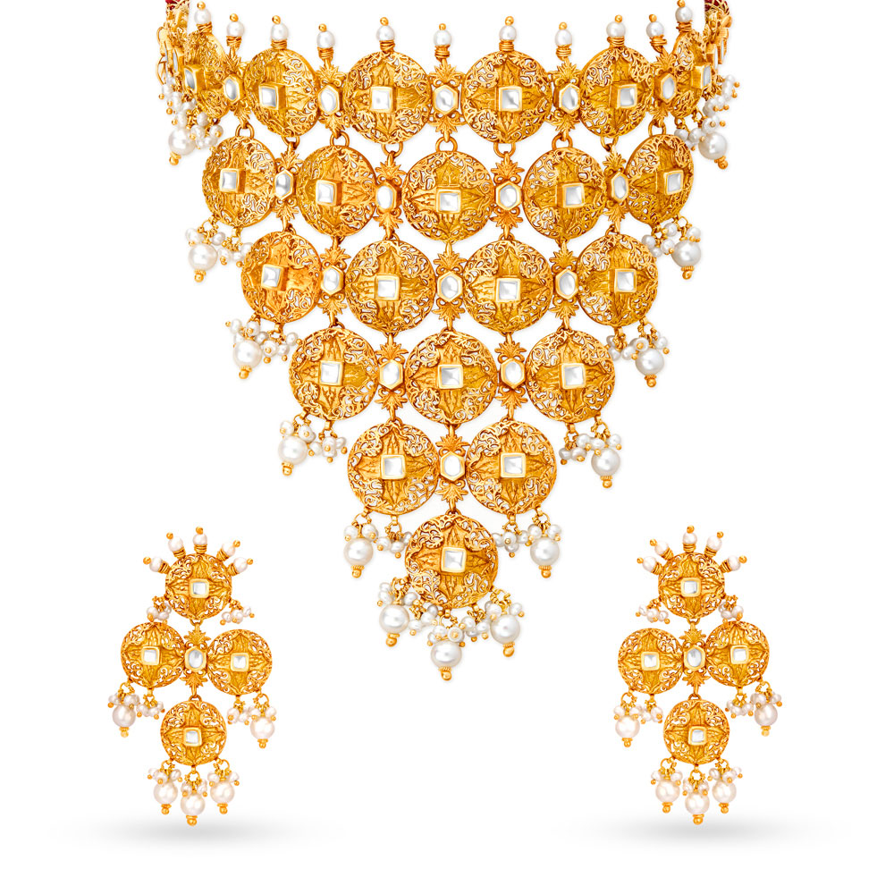 Hypnotic Gold Necklace Set