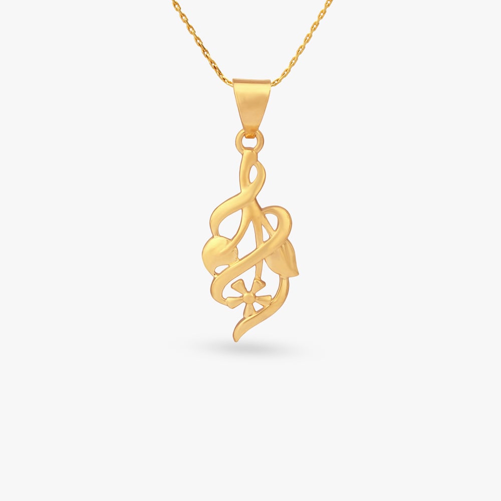 

Twirl Bloom Gold Pendant
