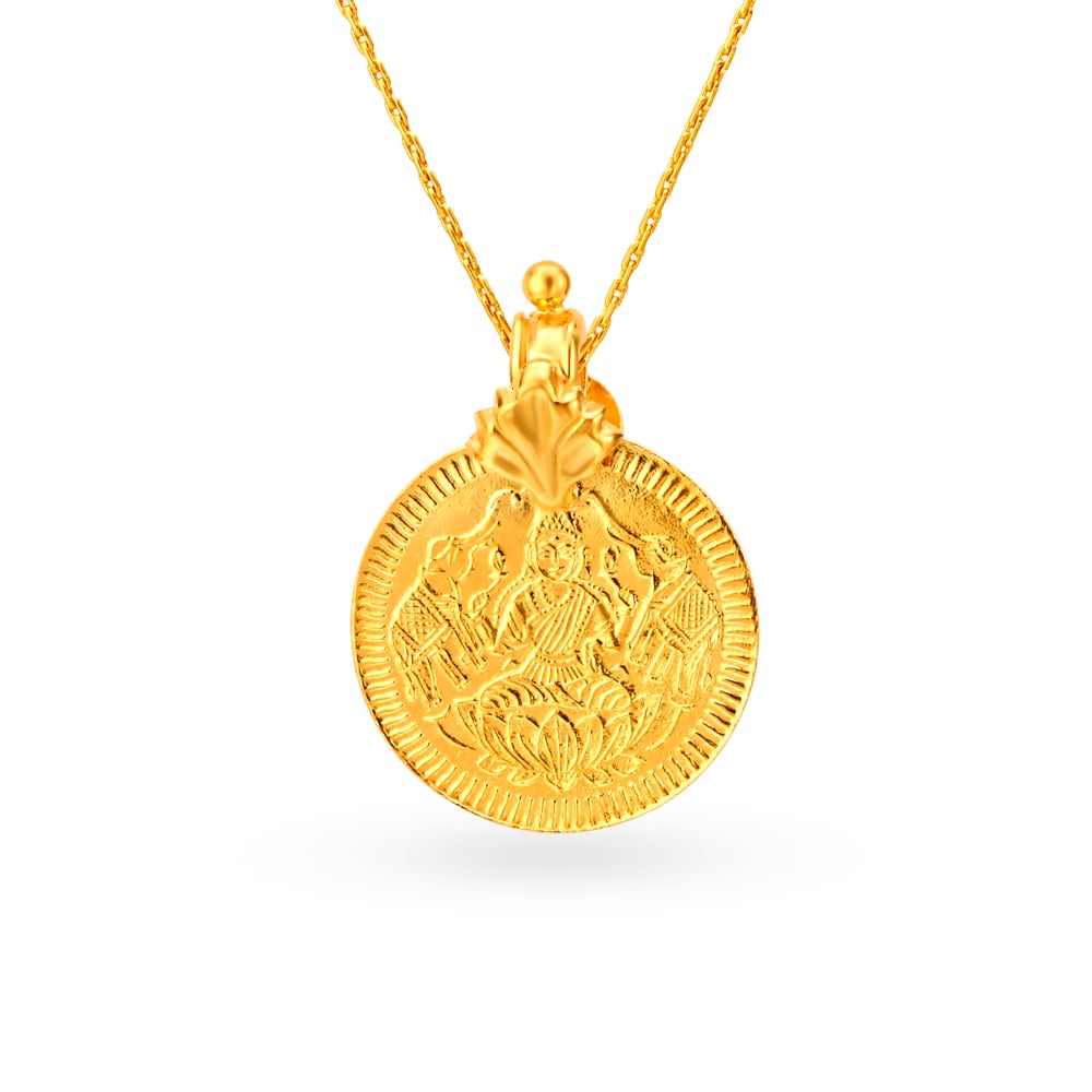 

Stunning Gold Lakshmi Kasu Pendant
