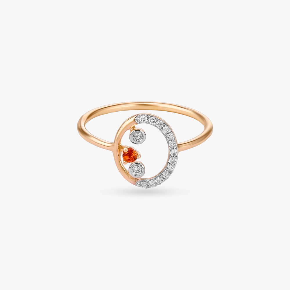 Amber Aura Gold Ring,,hi-res image number null