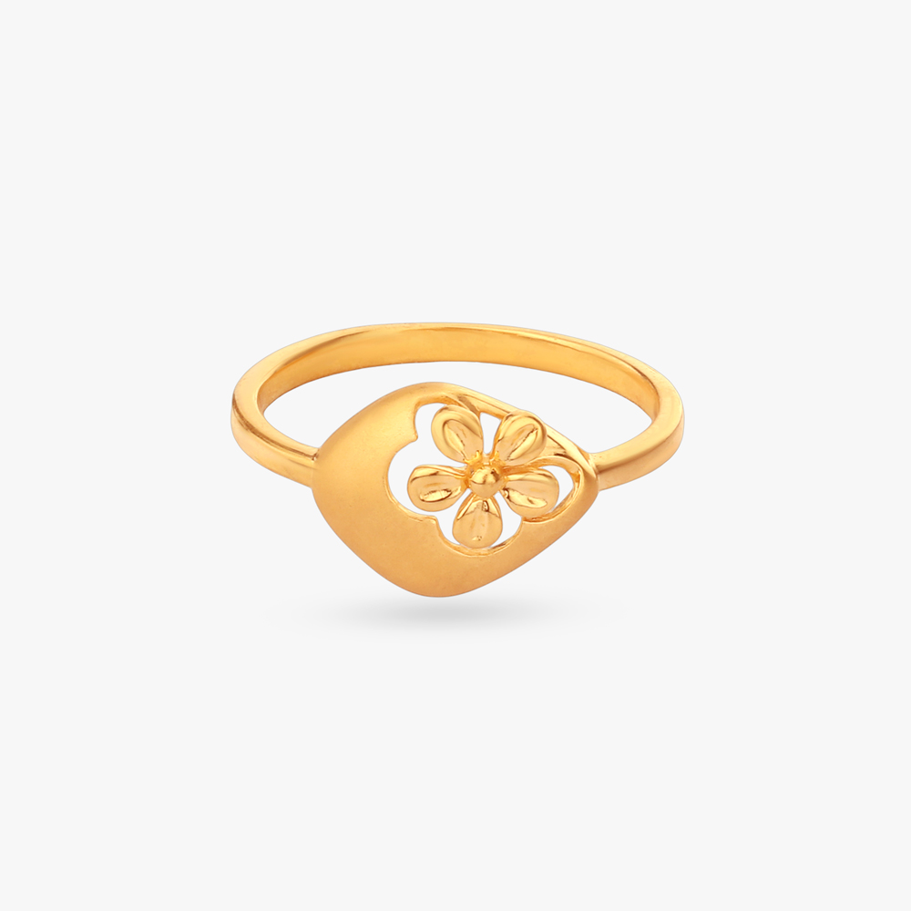 Petal Frame Gold Ring,,hi-res image number null