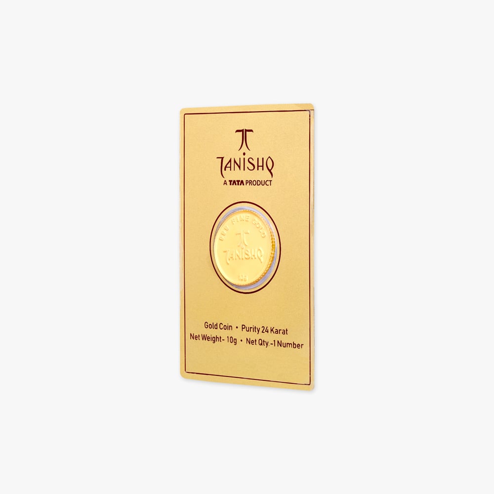 10 gram 24 Karat Gold Coin with Ganesha Motif,,hi-res image number null