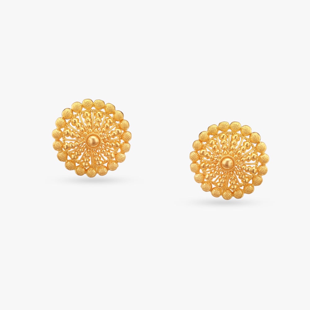 

Regalia Crest Gold Stud Earrings