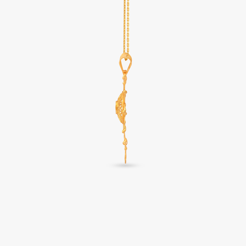 Radiant Sunburst Gold Pendant,,hi-res image number null