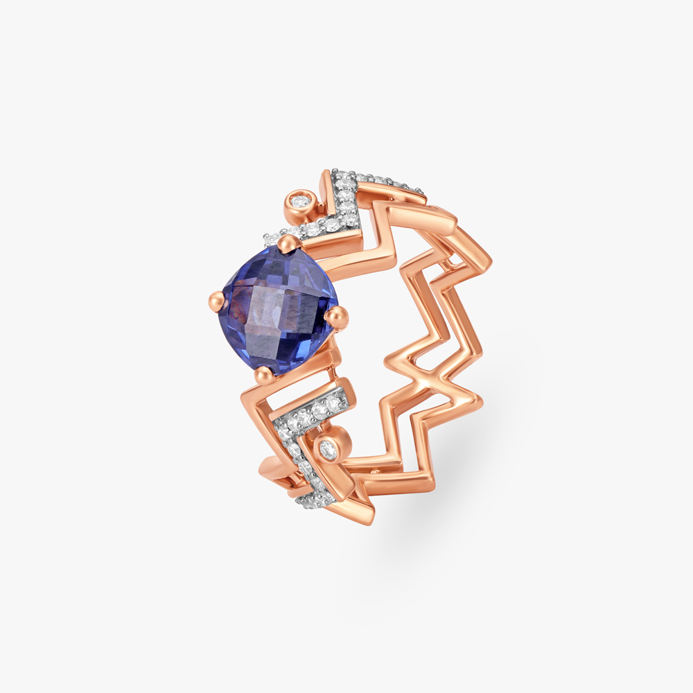 Purple Panache Finger Ring