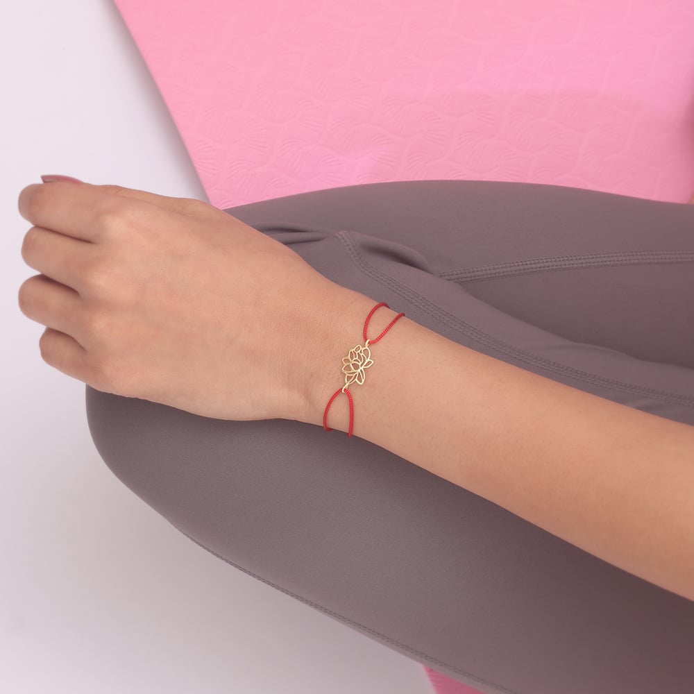 Serene Radiant Lotus Gold Bracelet,,hi-res image number null