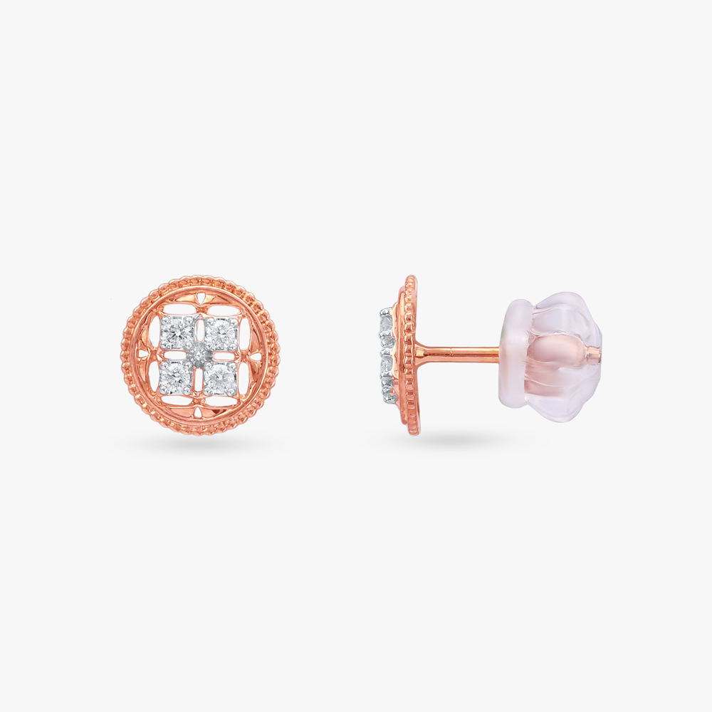 Luxe Lattice Diamond Stud Earrings,,hi-res image number null