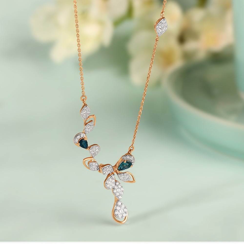 Ethereal Sapphire and Diamond Necklace,,hi-res image number null