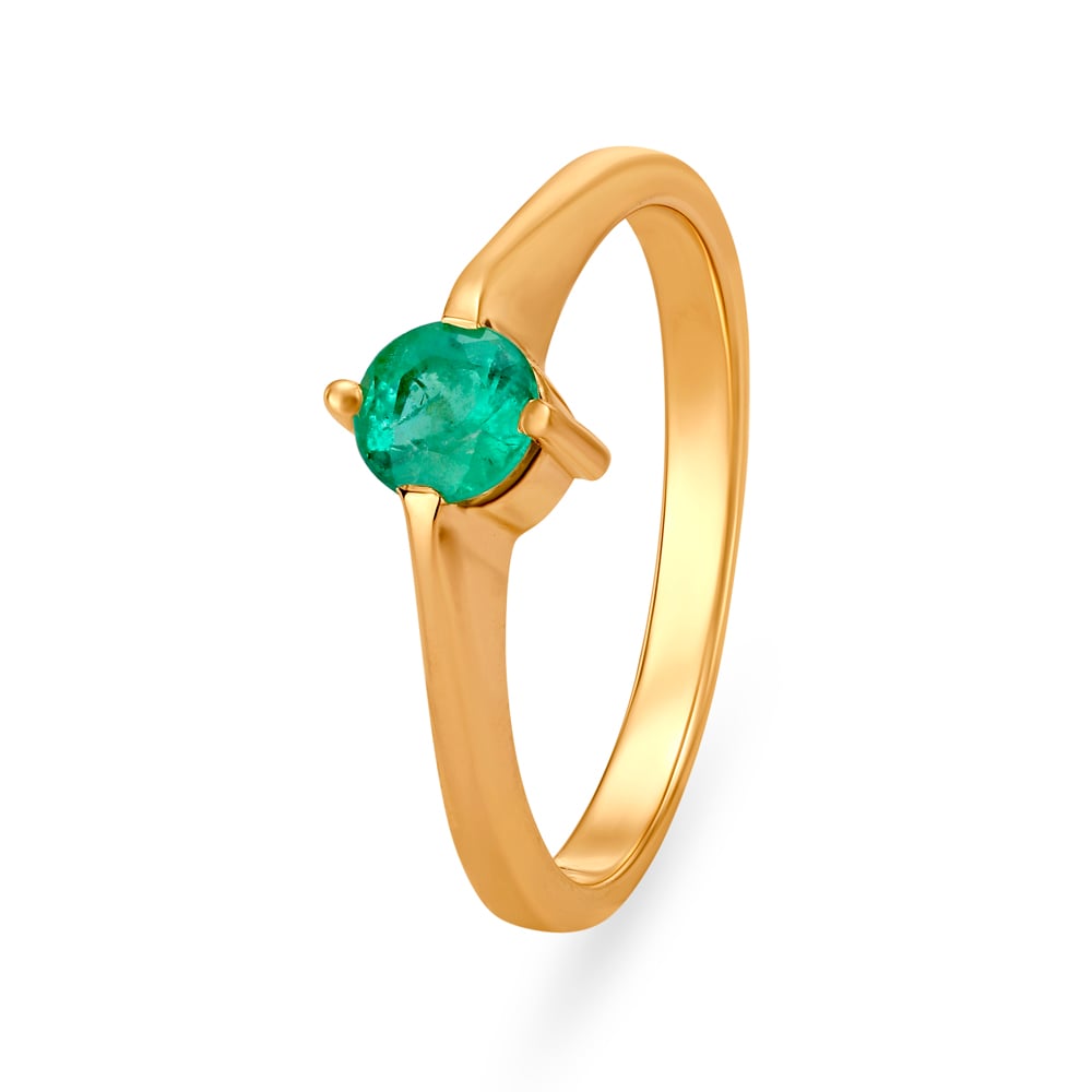 Gleaming Green Emerald Finger Ring,,hi-res image number null