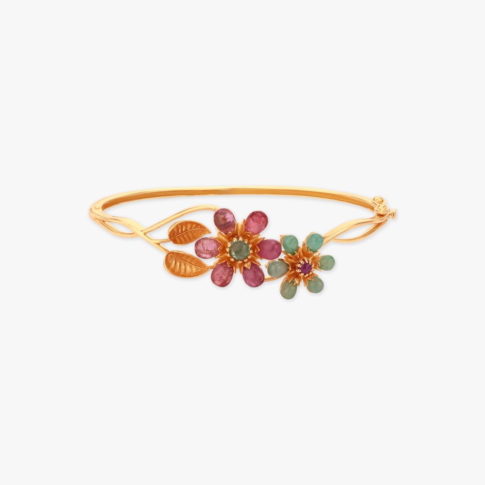 

Petal Trail Gold Bangle
