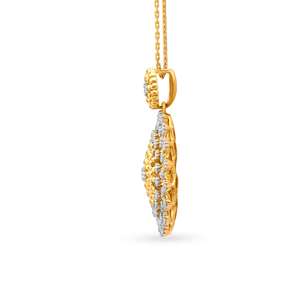 Debonair Floral Diamond Pendant,,hi-res image number null