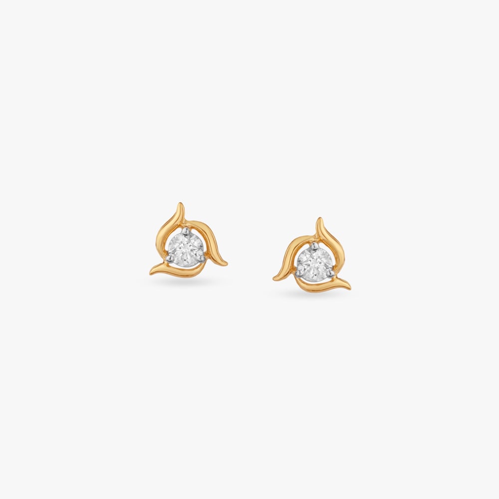 

Luminous Swirl Diamond Stud Earrings