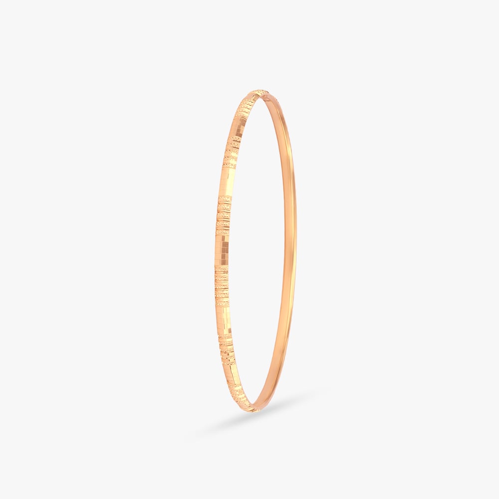 Grooved Rhythm Gold Bangles,,hi-res image number null