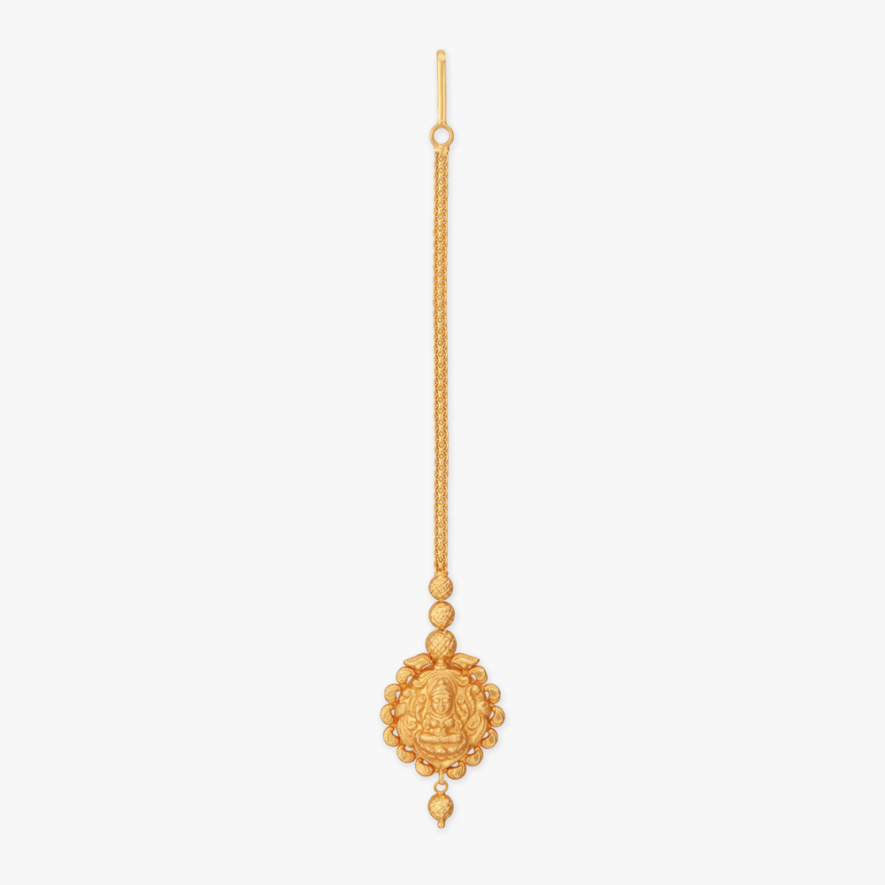 Sacred Medallion Gold Maang Tikka,,hi-res image number null