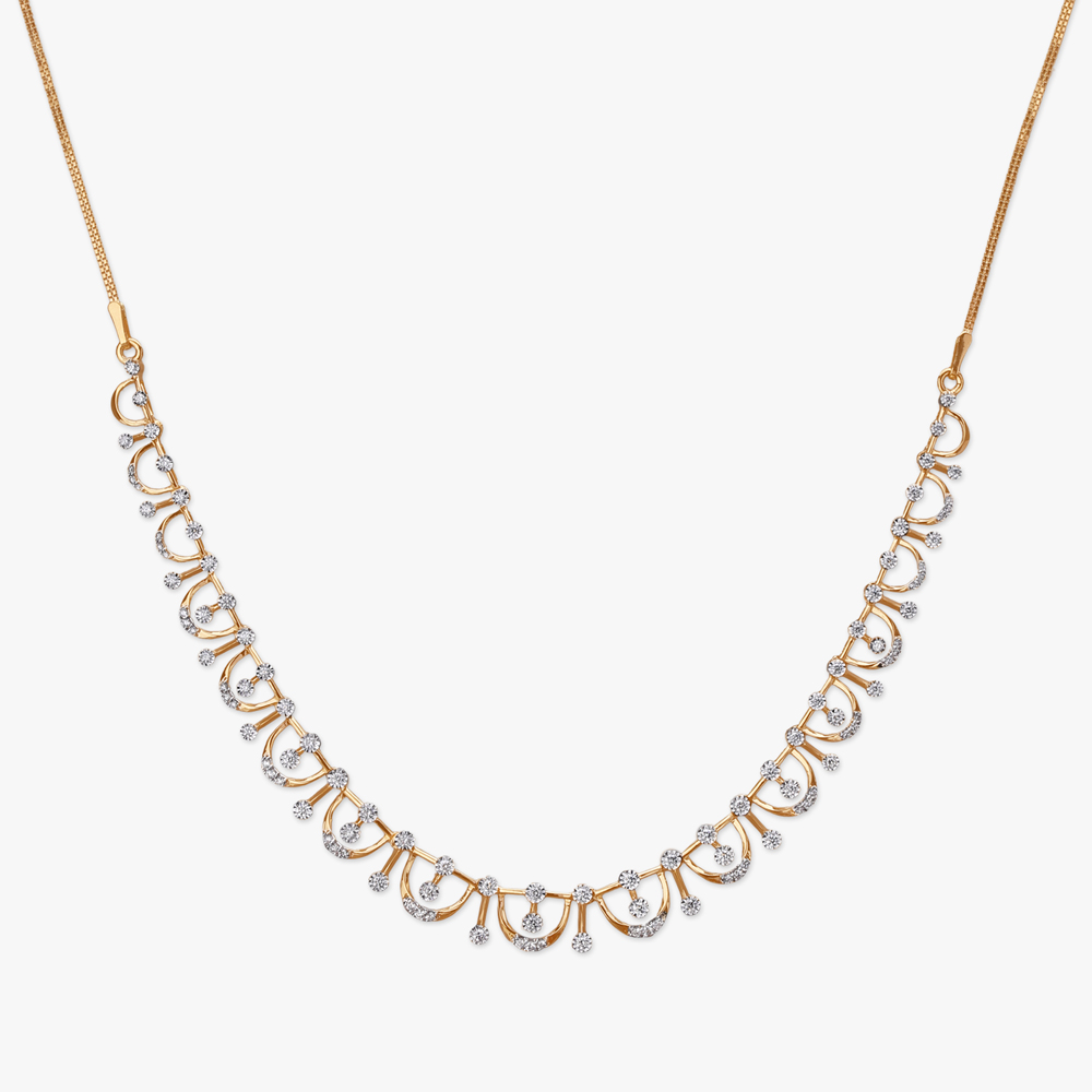 Cascading Curves Diamond Necklace Set,,hi-res image number null