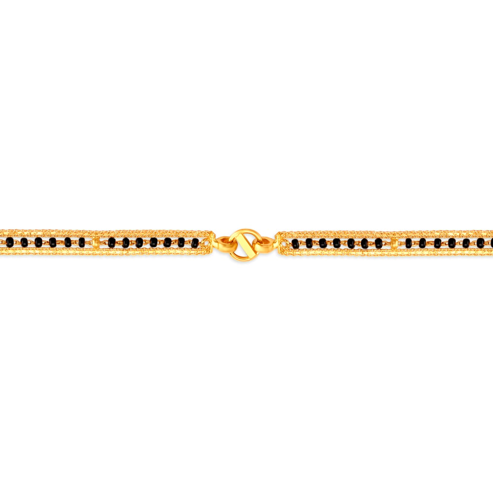 Beautiful 22 Karat Yellow Gold Beaded Block Mangalsutra,,hi-res image number null