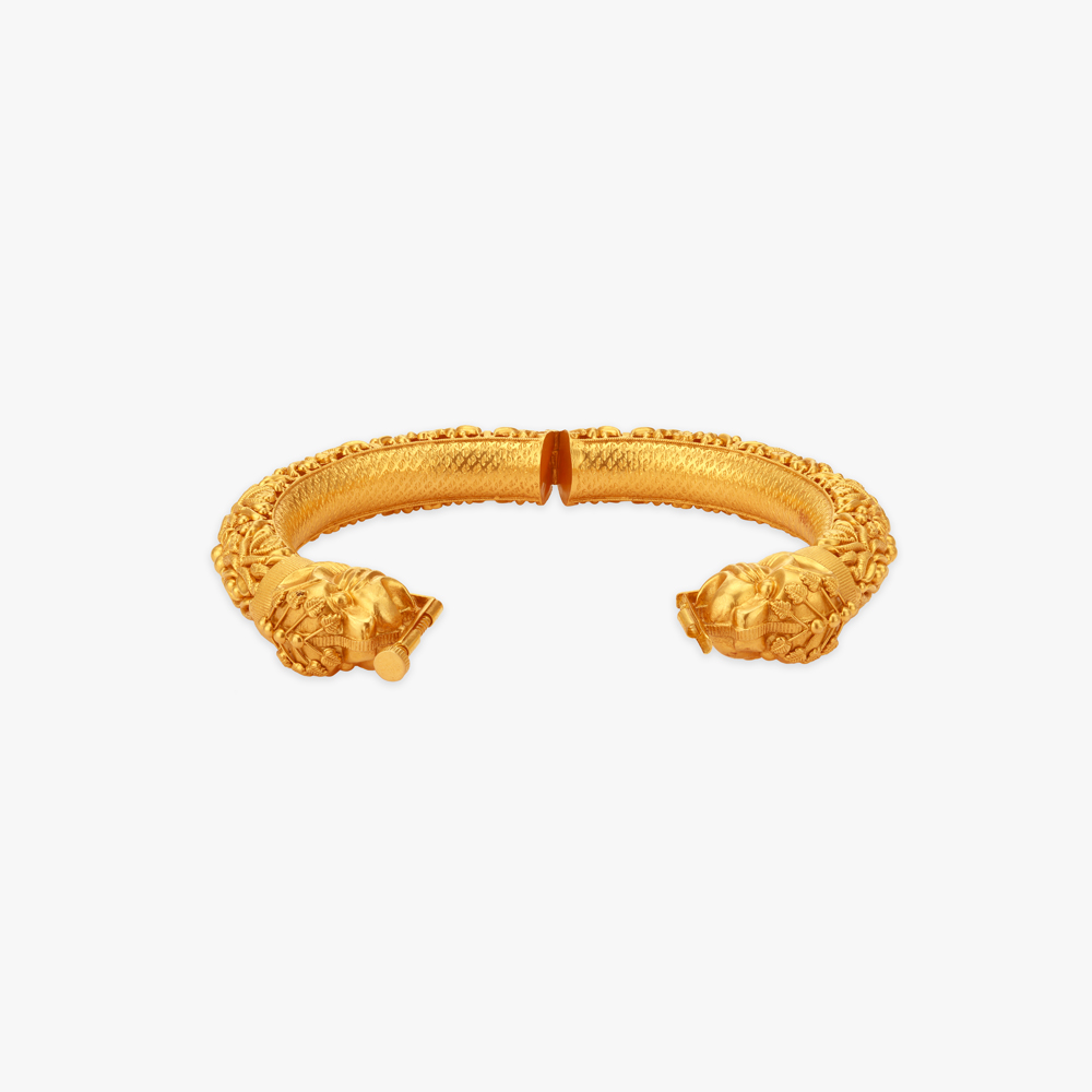 Bengal Tiger Solid Bala Gold Bangles,,hi-res image number null